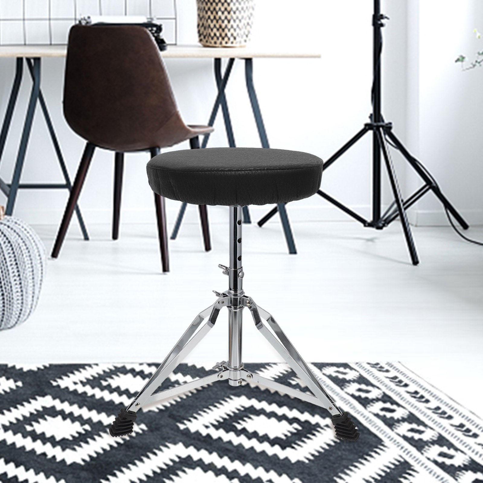 Home Bar Stools - Супер-круглый чехол для стула из черного